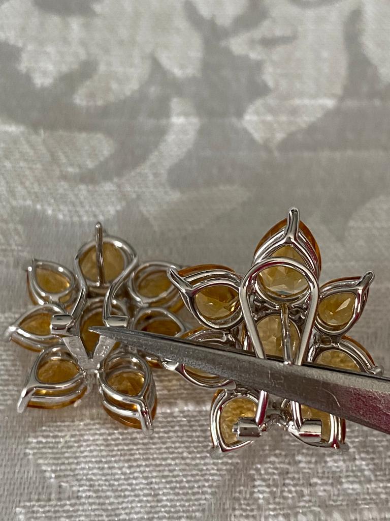 0.50 Ct Amethyst Earrings in 18K White Gold